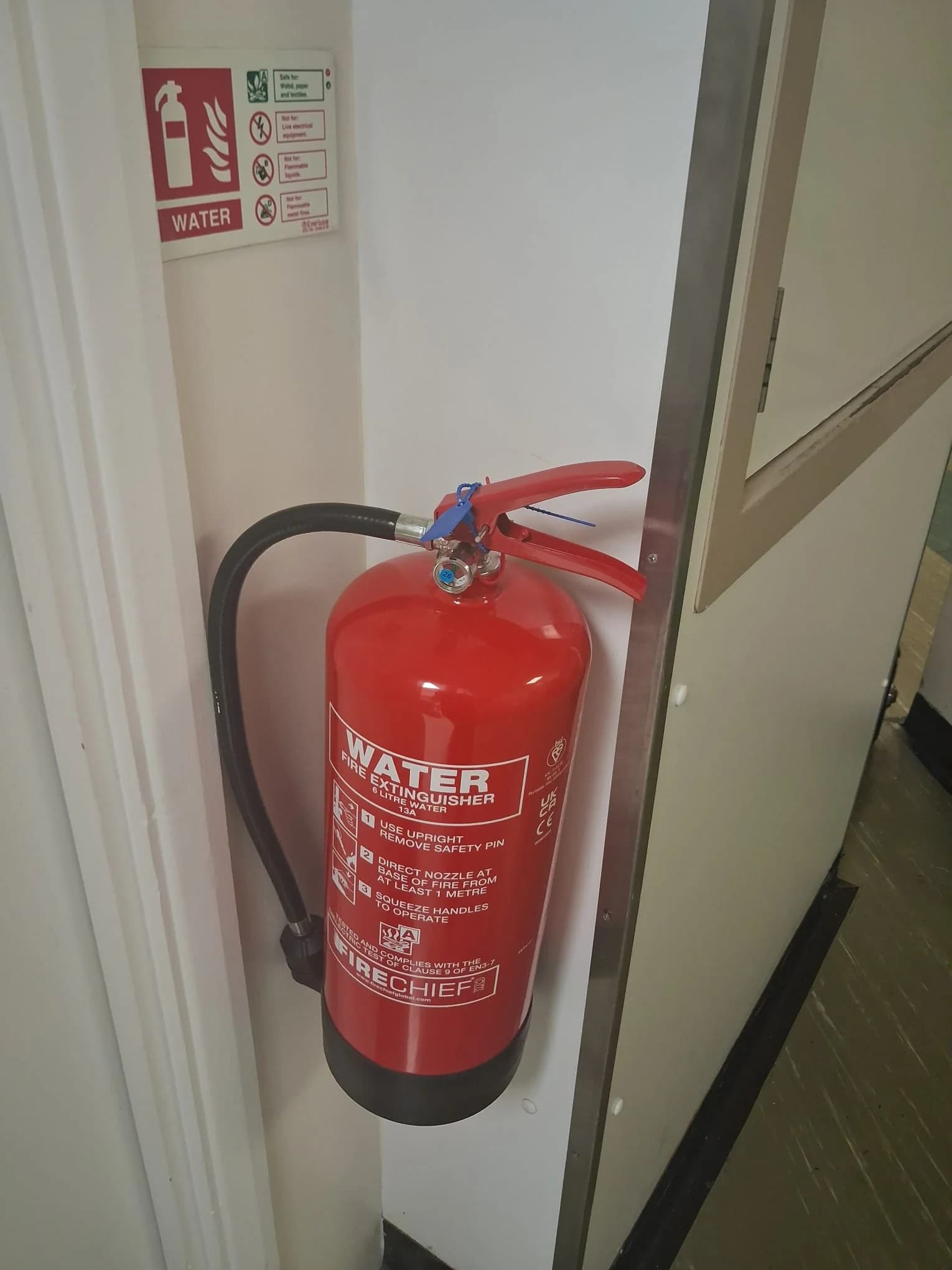 Fire extinguisher maintenance in a commercial premises