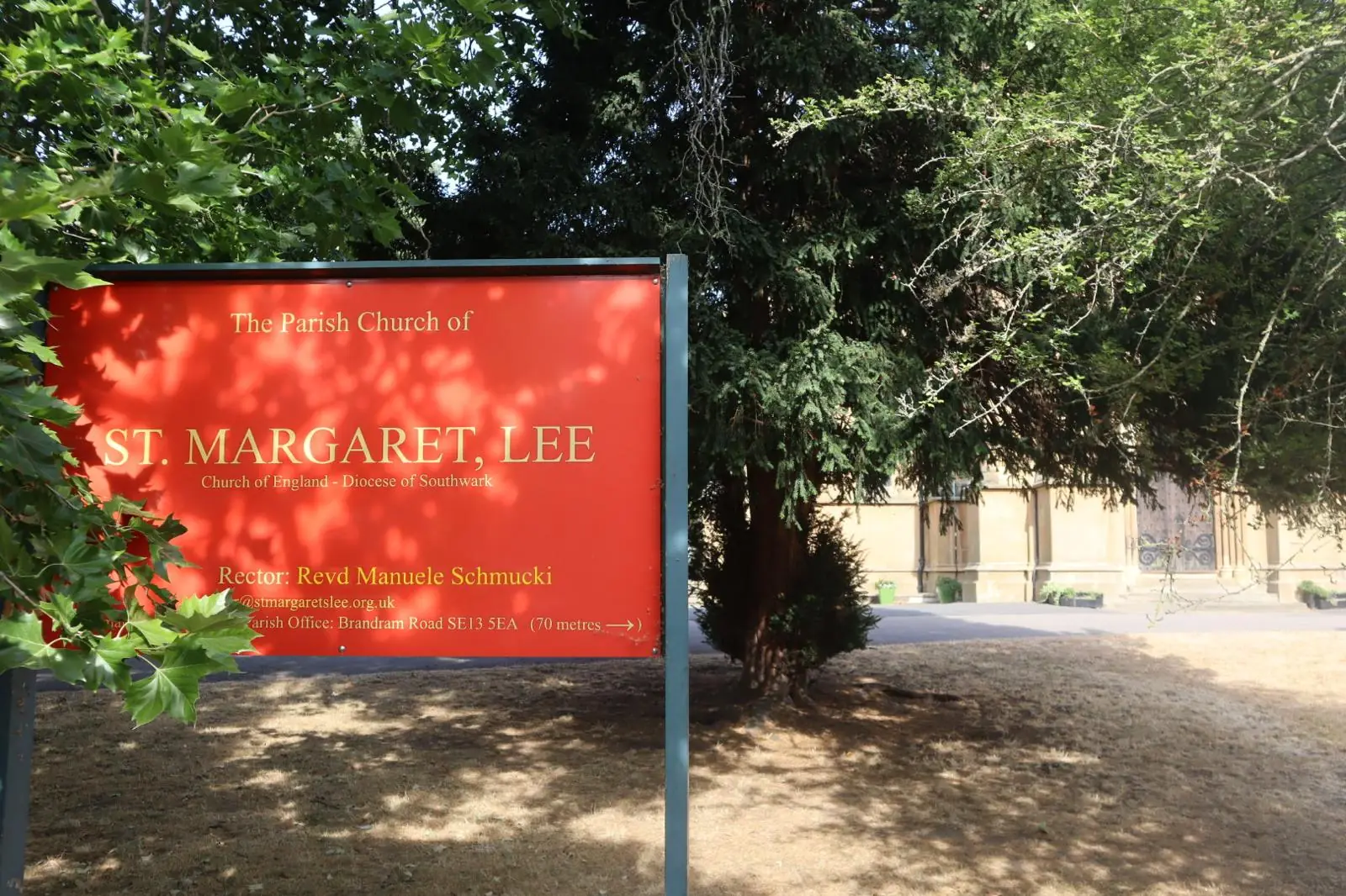 St Margaret's Church within Lee's residential streets