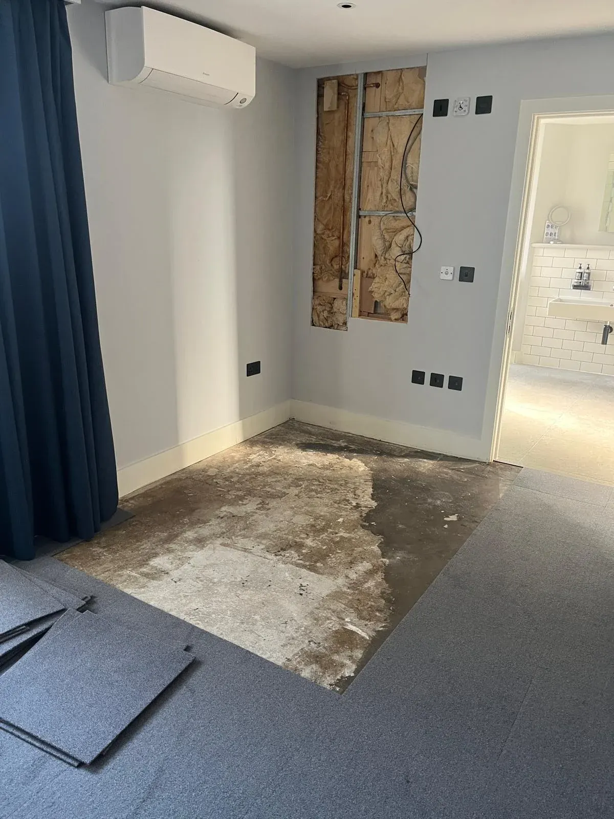 New flooring being laid during property maintenance works