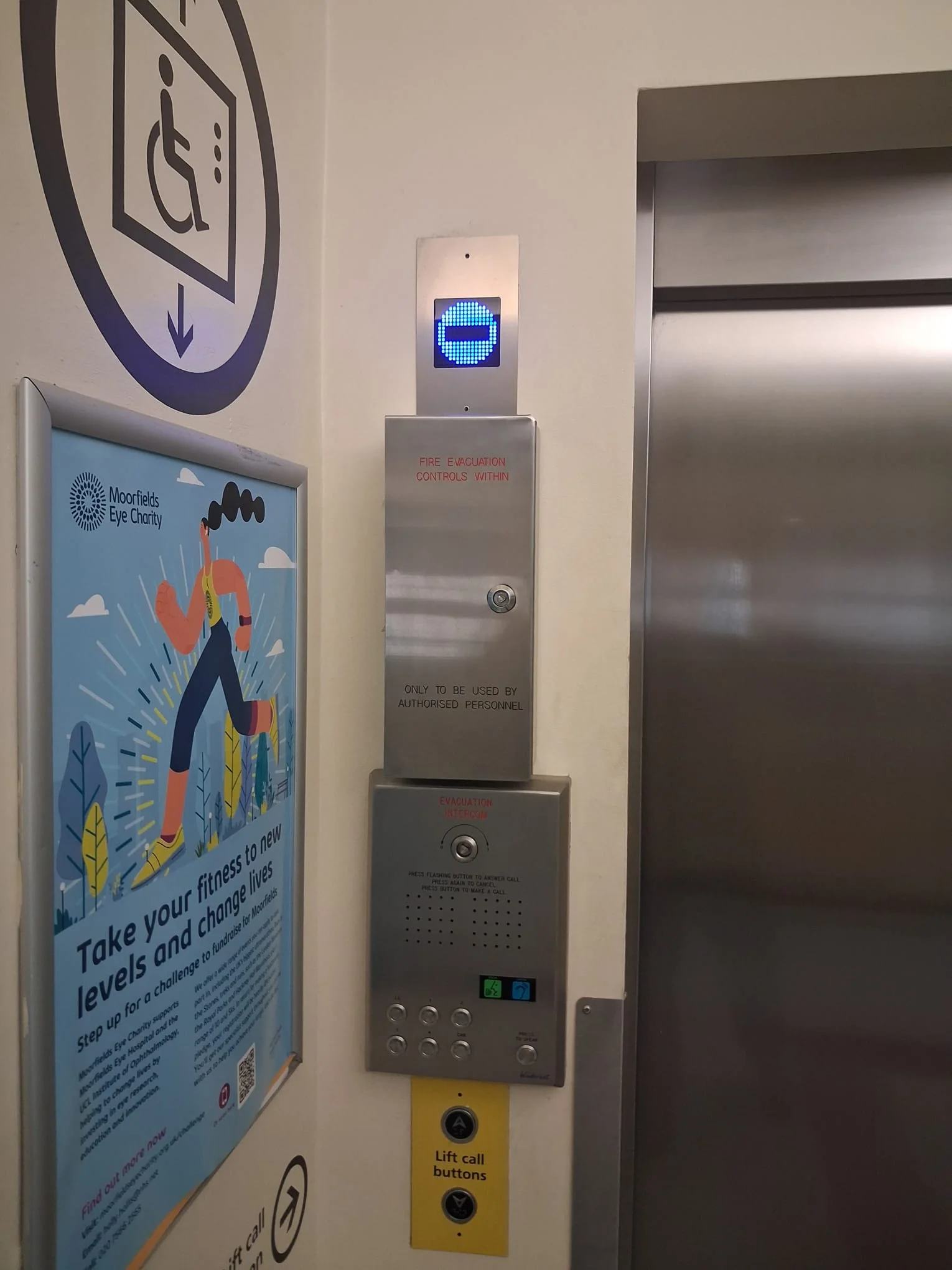 Lift lobby and entrance checked during planned maintenance