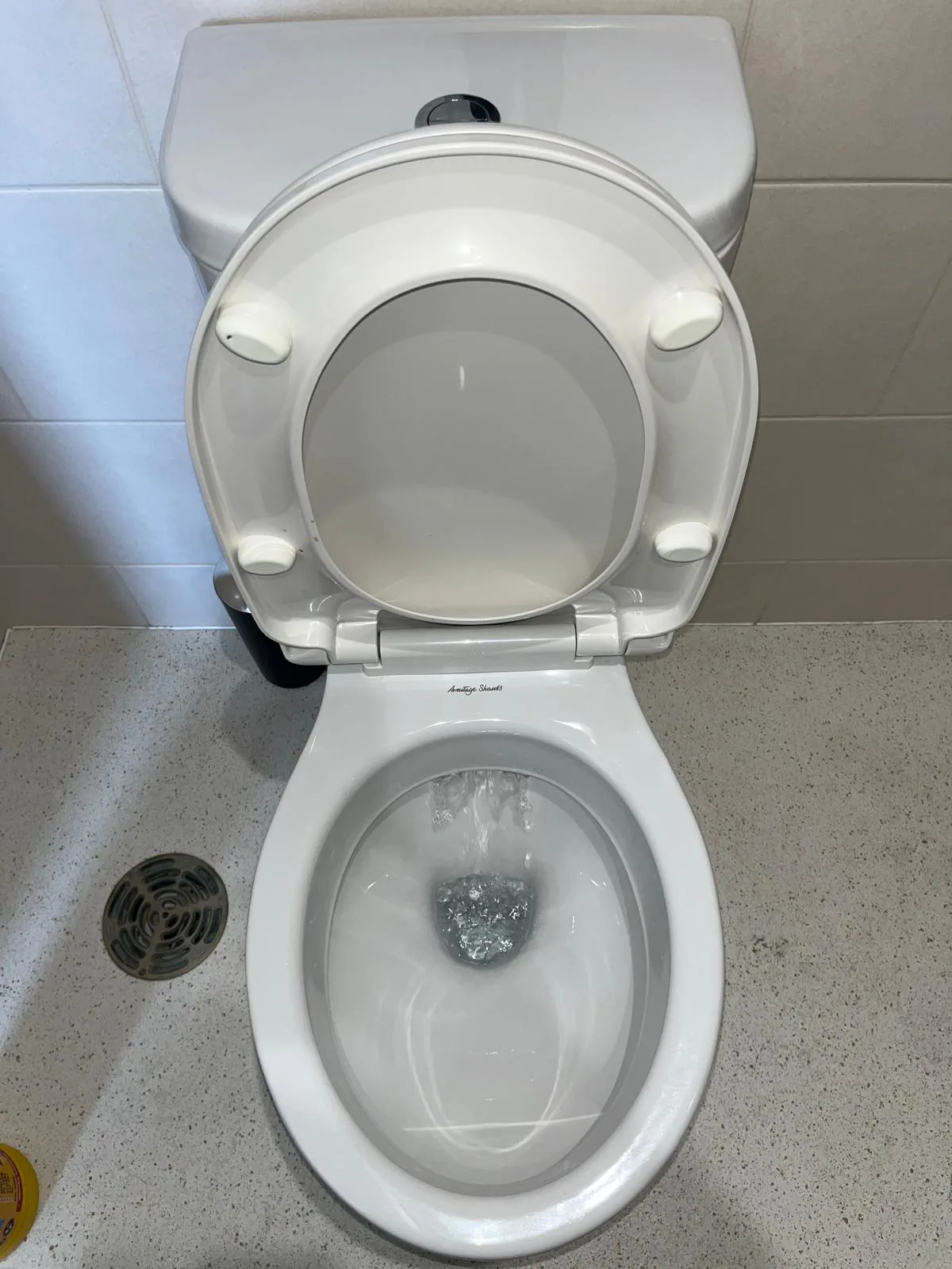 Continuously running toilet before fill valve replacement