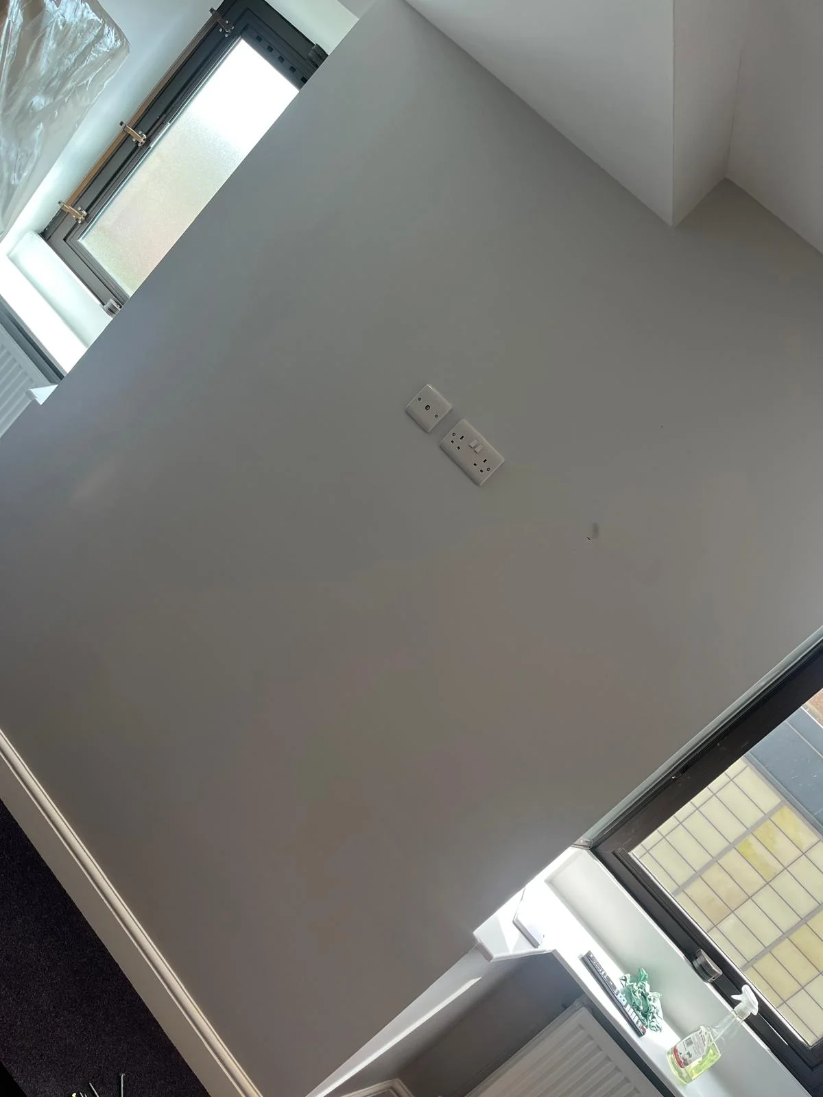 Power and aerial sockets installed for new television