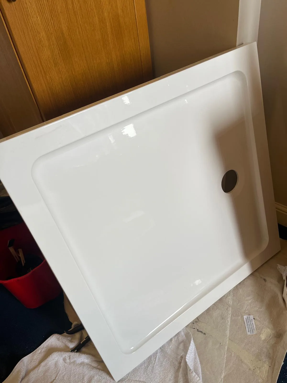 New Replacement Shower Tray Before Installation